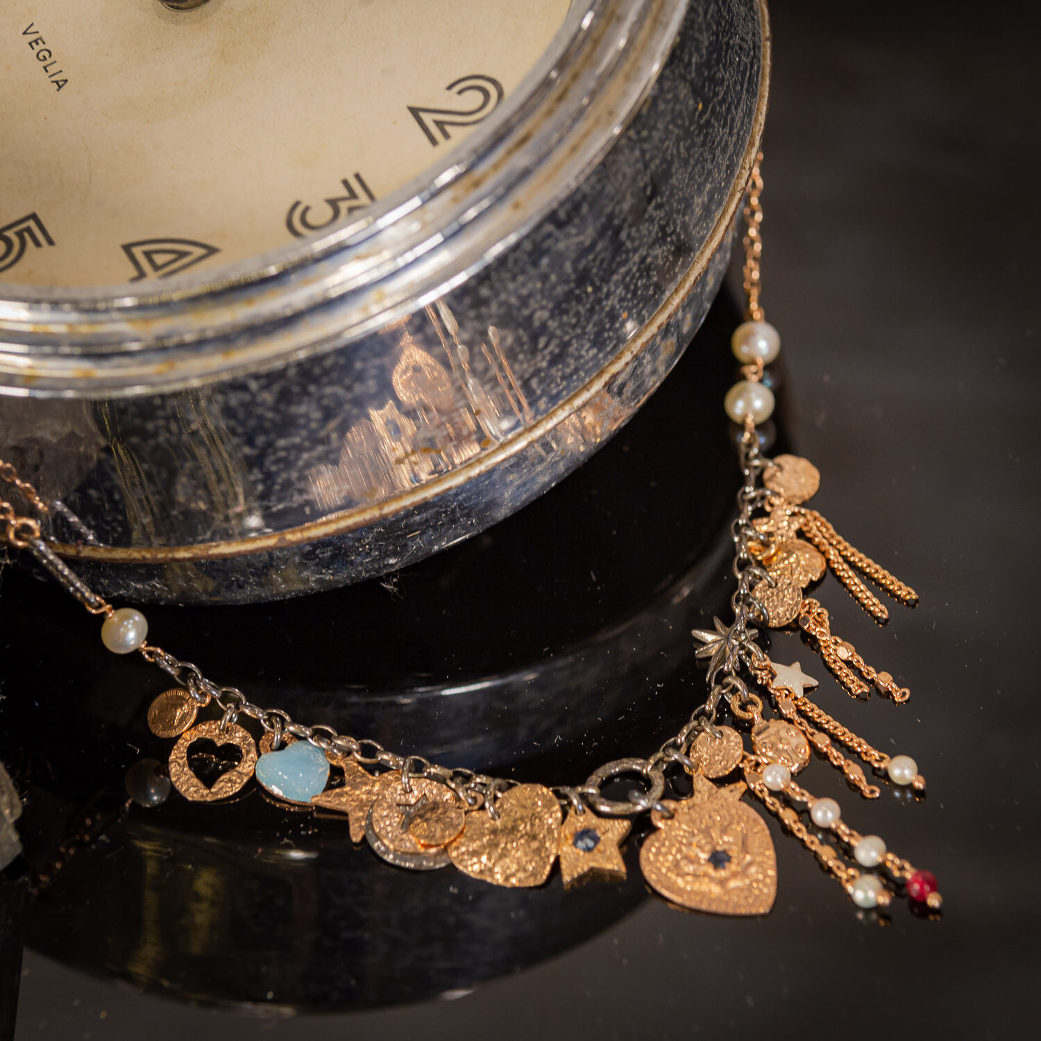 Collana pioggia di stelle e cuori