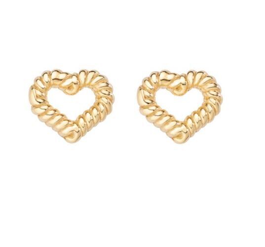 Orecchino Profilo Mini Cuore Oro