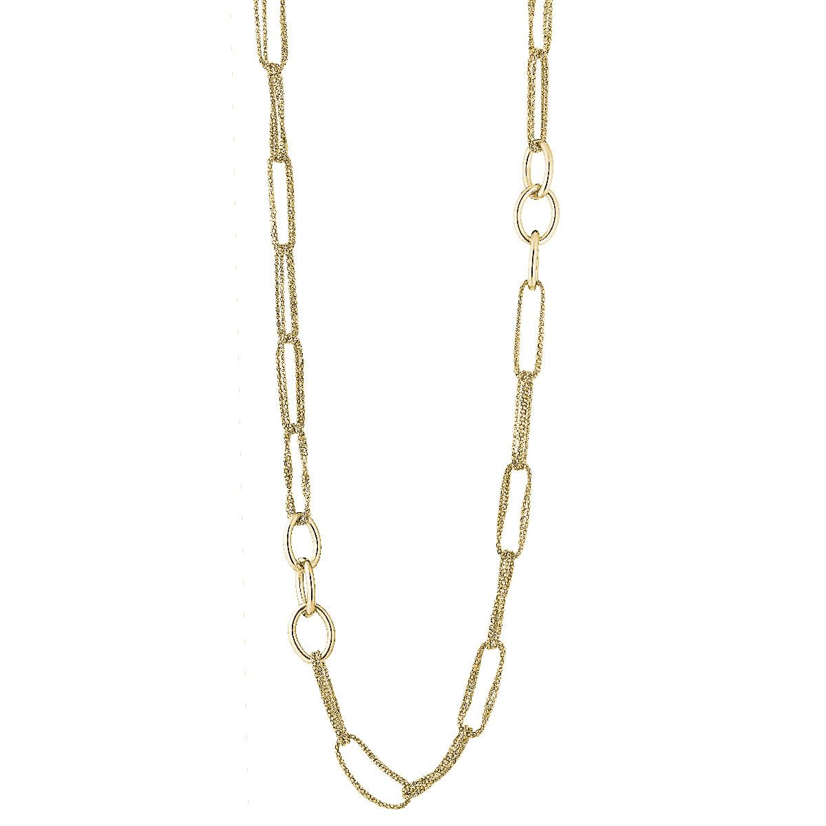 Collana maglia ovali morbidi e rigidi