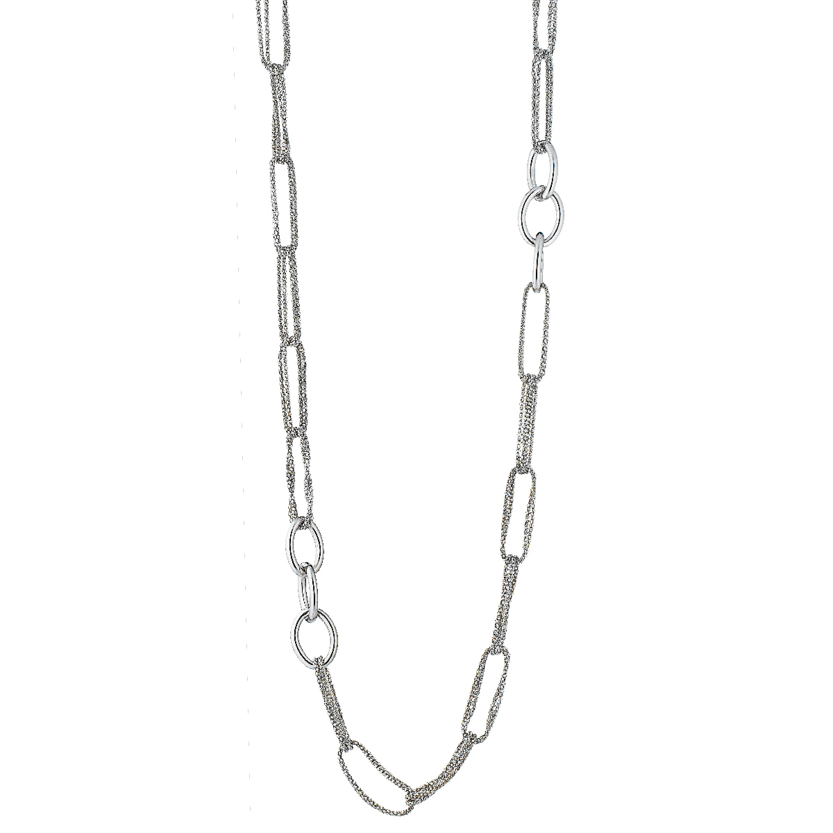 Collana maglia ovali morbidi e rigidi