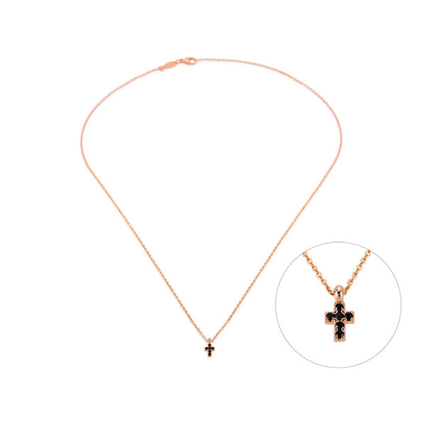 Collana AG 925 MINI CROSS rose gold
