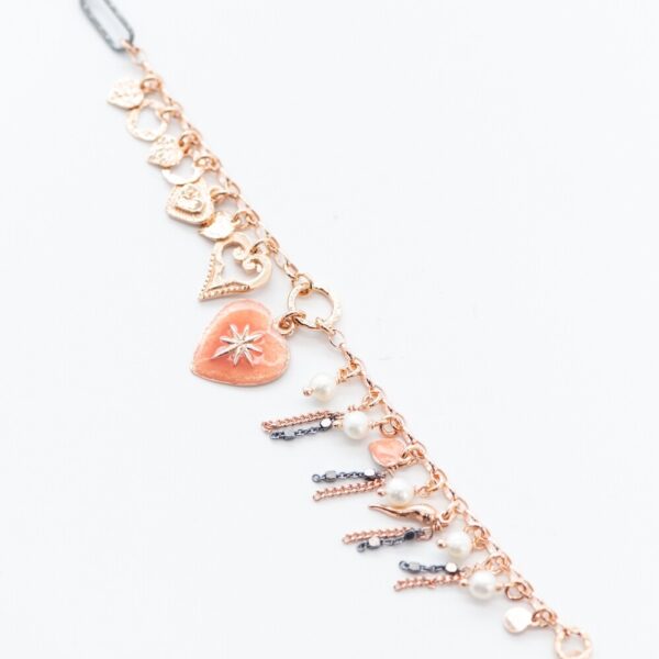 Bracciale Sacramore cuore e cascata di catenine
