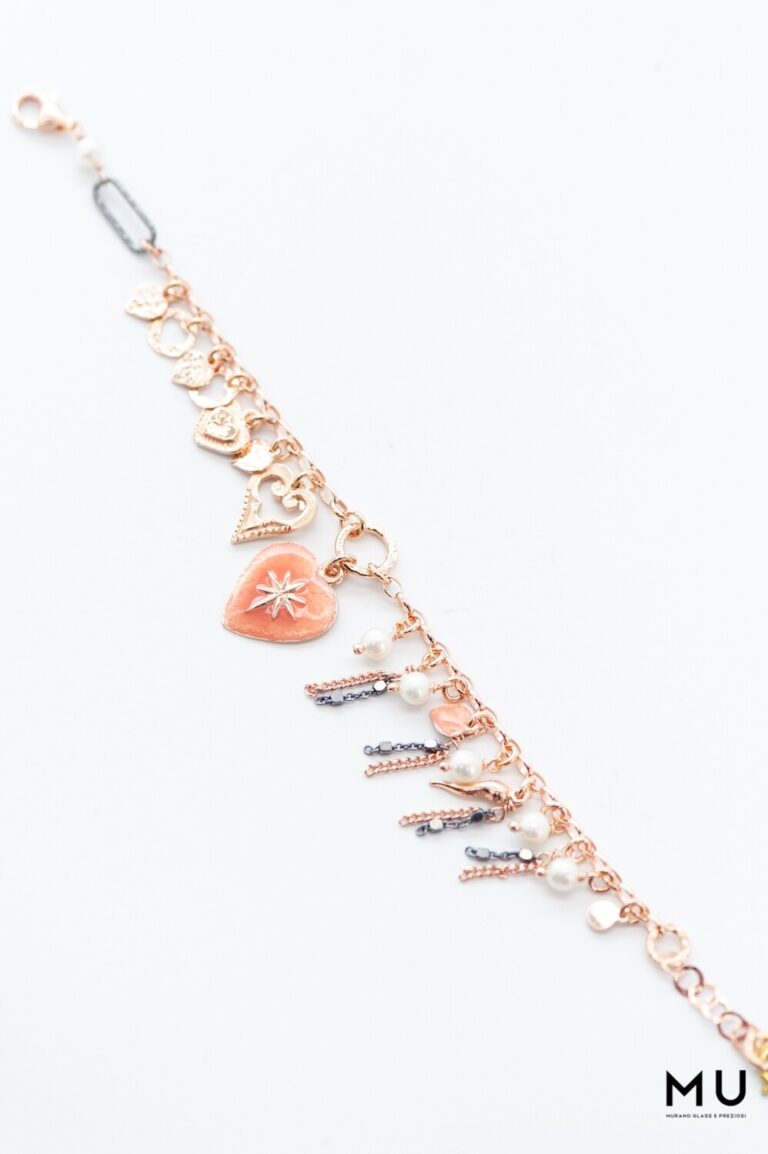 Bracciale Sacramore cuore e cascata di catenine