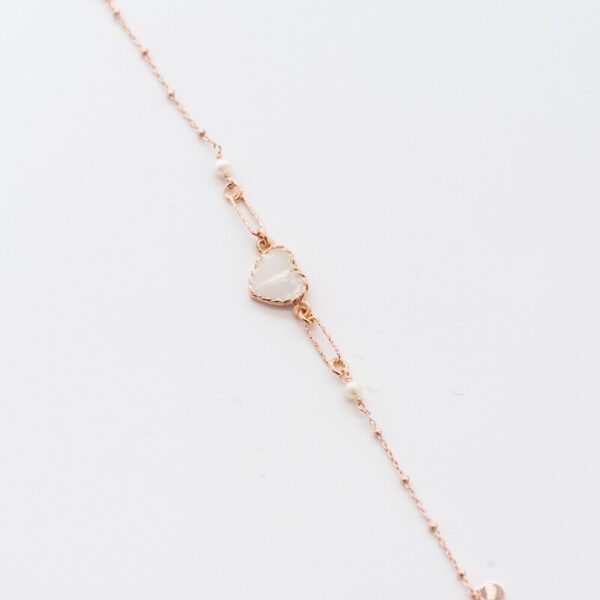 Bracciale Sacramore cuore smalto bianco