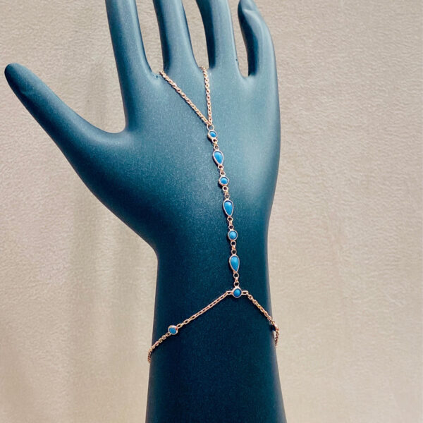 Baciamano gocce turchesi 